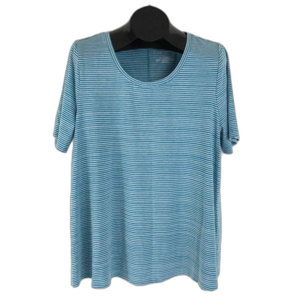 Lane Bryant Striped Scoop Neck Tee Women’s Plus Size 14/16 Stretch Knit Casual